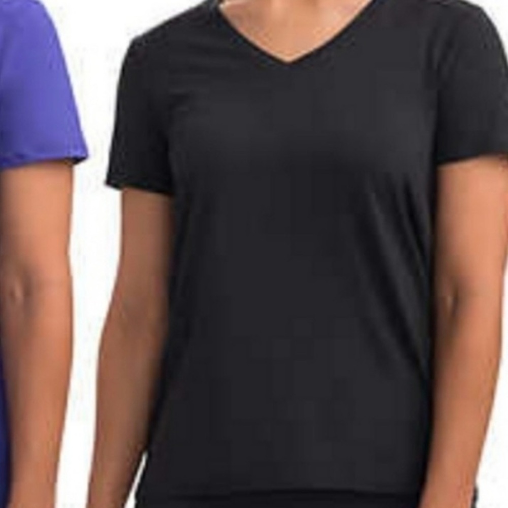 lole tee shirt v-neck black